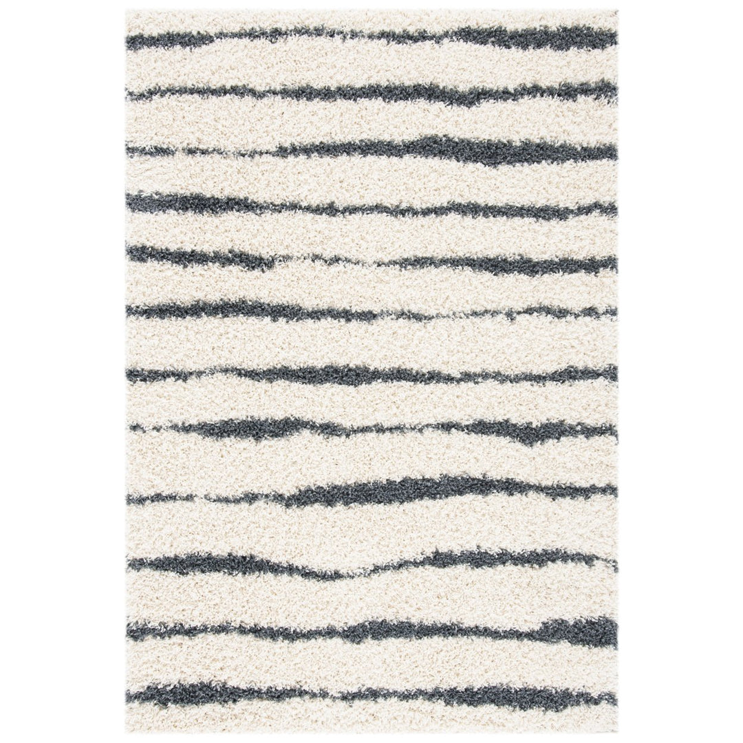 SAFAVIEH Venus Shag VNS603B Ivory / Dark Grey Rug Image 1