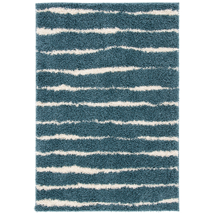 SAFAVIEH Venus Shag VNS603L Ivory / Turquoise Rug Image 1