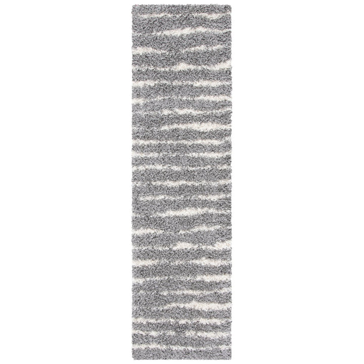 SAFAVIEH Venus Shag Collection VNS603J Grey/Ivory Rug Image 1