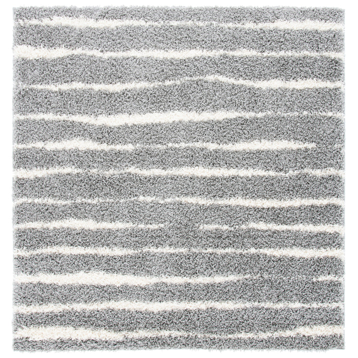 SAFAVIEH Venus Shag Collection VNS603J Grey/Ivory Rug Image 6