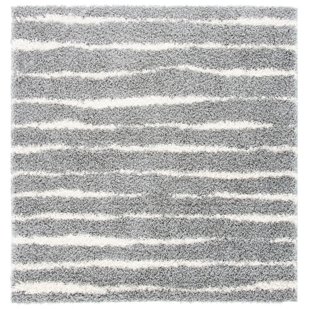 SAFAVIEH Venus Shag Collection VNS603J Grey/Ivory Rug Image 1