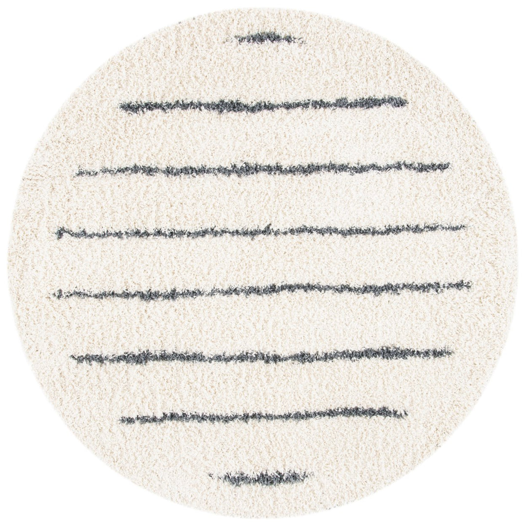 SAFAVIEH Venus Shag VNS604B Ivory / Dark Grey Rug Image 1