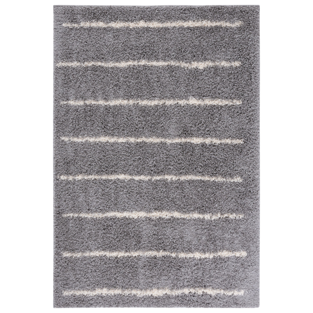 SAFAVIEH Venus Shag Collection VNS604J Grey/Ivory Rug Image 2