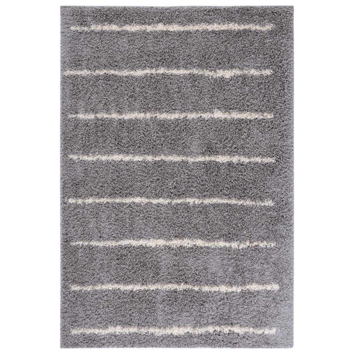 SAFAVIEH Venus Shag Collection VNS604J Grey/Ivory Rug Image 1