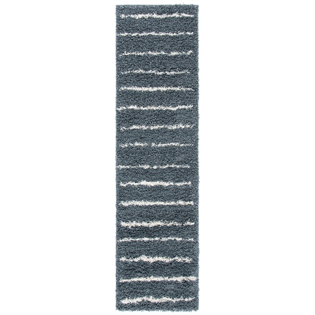 SAFAVIEH Venus Shag VNS604G Dark Grey / Ivory Rug Image 1