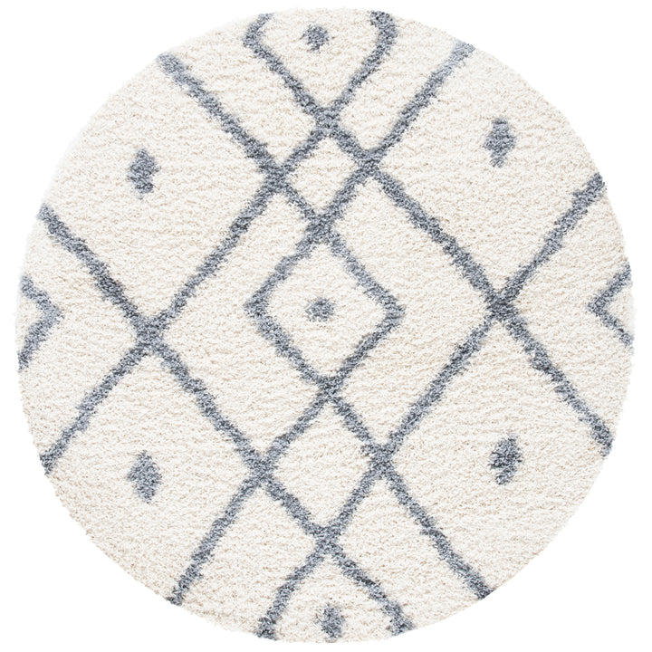 SAFAVIEH Venus Shag Collection VNS683A Ivory/Grey Rug Image 4