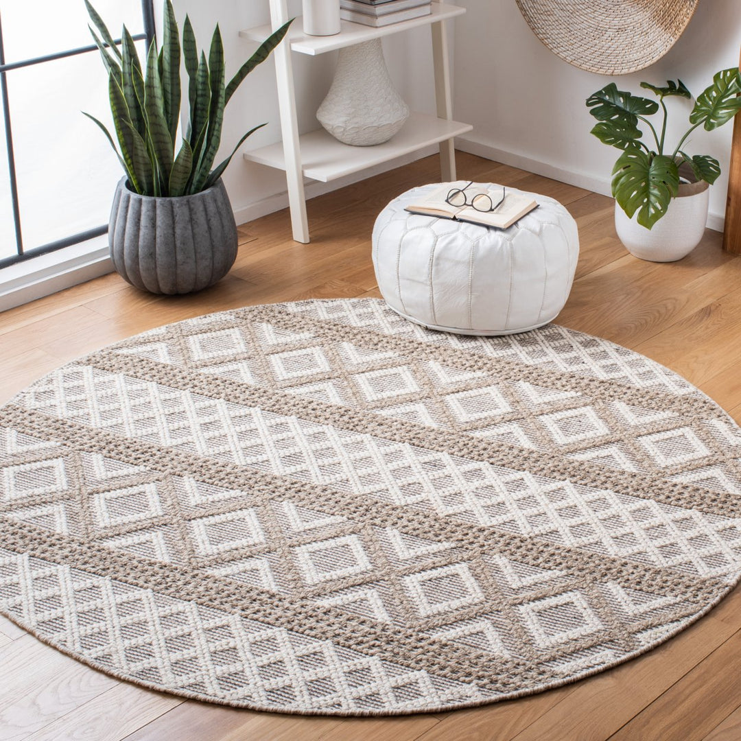 SAFAVIEH Vermont VRM211F Handwoven Ivory / Grey Rug Image 2