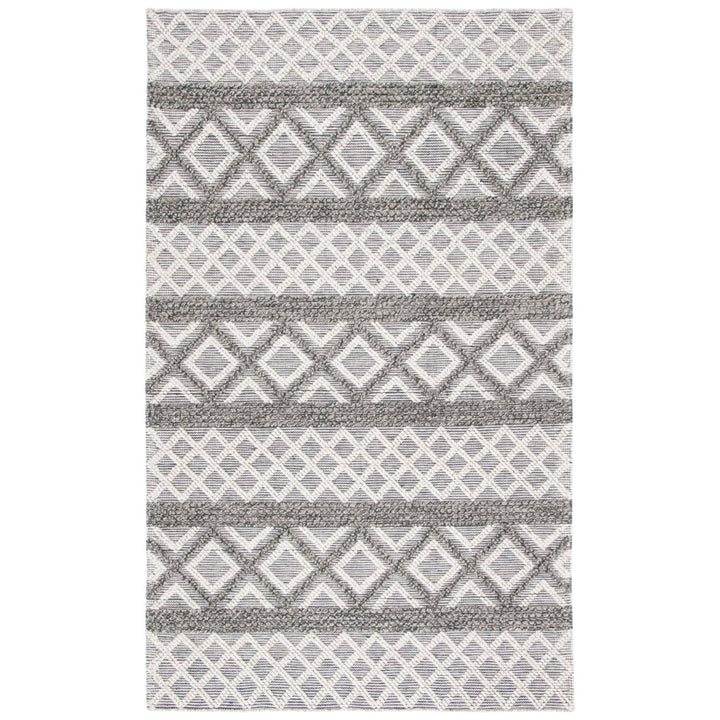 SAFAVIEH Vermont VRM211H Handwoven Ivory / Dark Grey Rug Image 1