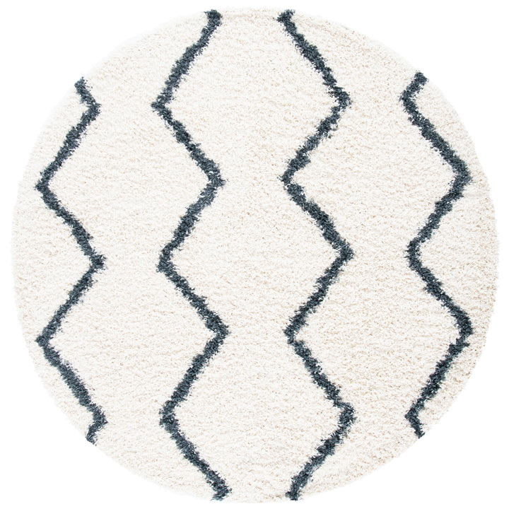 SAFAVIEH Venus Shag VNS680B Ivory / Dark Grey Rug Image 4