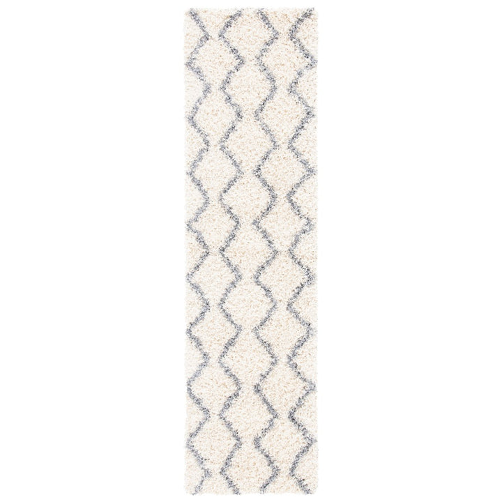 SAFAVIEH Venus Shag Collection VNS680A Ivory/Grey Rug Image 1