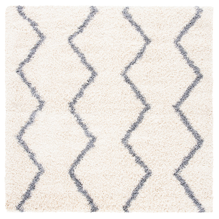 SAFAVIEH Venus Shag Collection VNS680A Ivory/Grey Rug Image 6