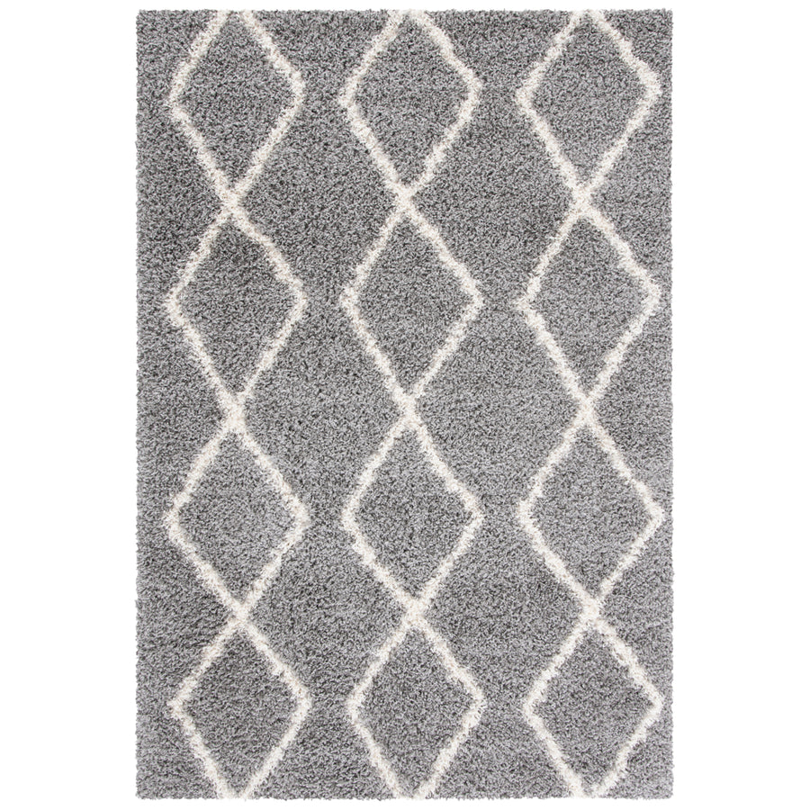 SAFAVIEH Venus Shag Collection VNS682J Grey/Ivory Rug Image 1