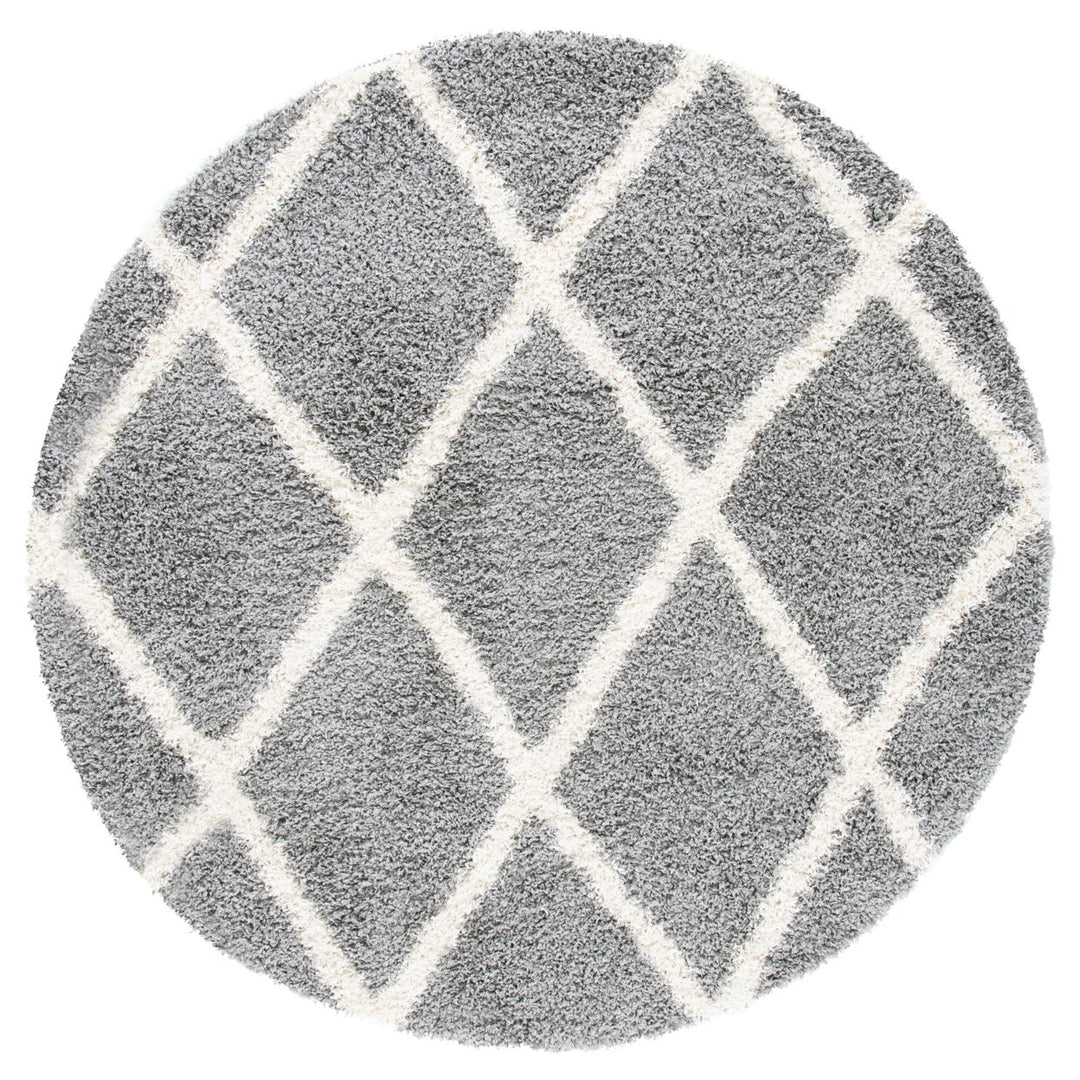 SAFAVIEH Venus Shag Collection VNS681J Grey/Ivory Rug Image 1