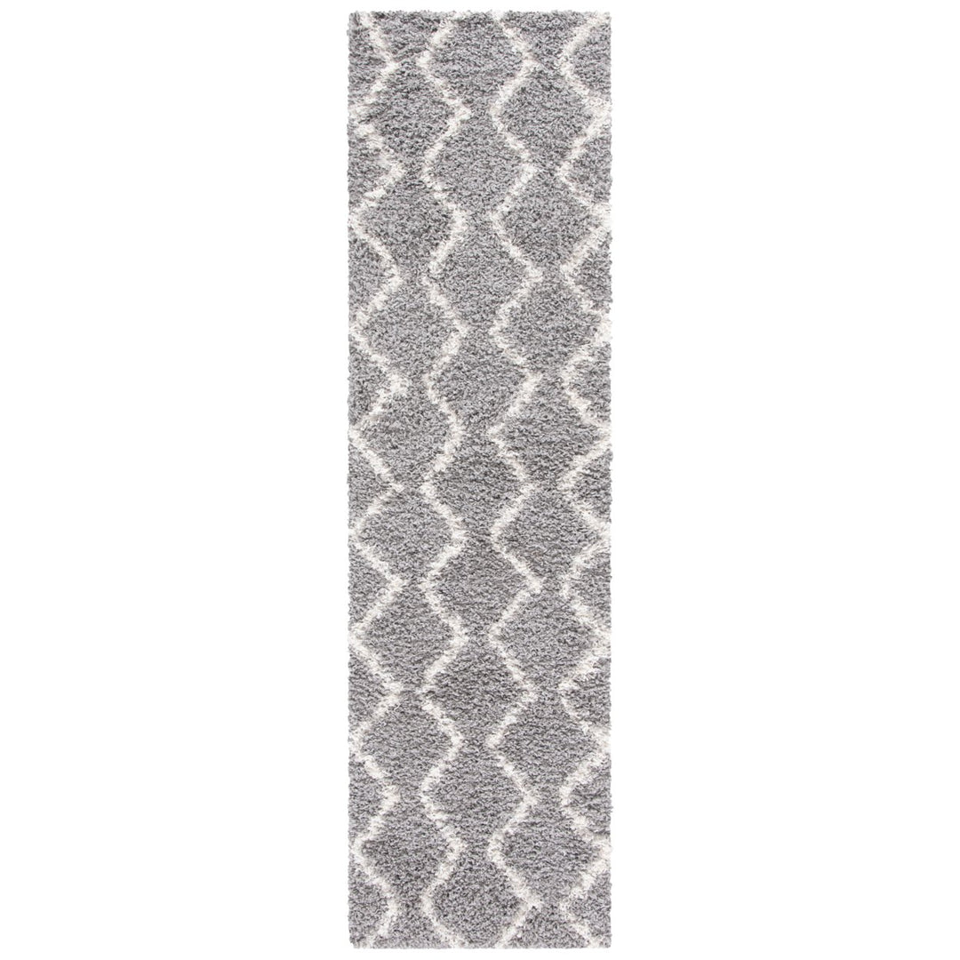 SAFAVIEH Venus Shag Collection VNS680J Grey/Ivory Rug Image 1