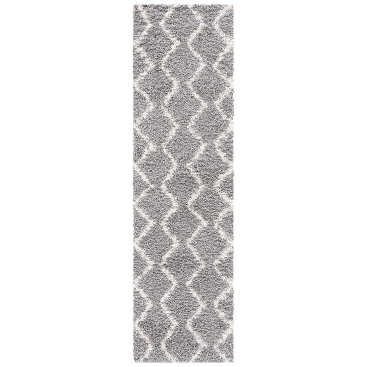 SAFAVIEH Venus Shag Collection VNS680J Grey/Ivory Rug Image 1