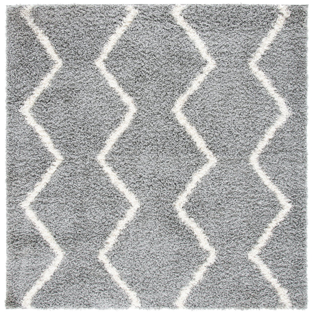 SAFAVIEH Venus Shag Collection VNS680J Grey/Ivory Rug Image 1