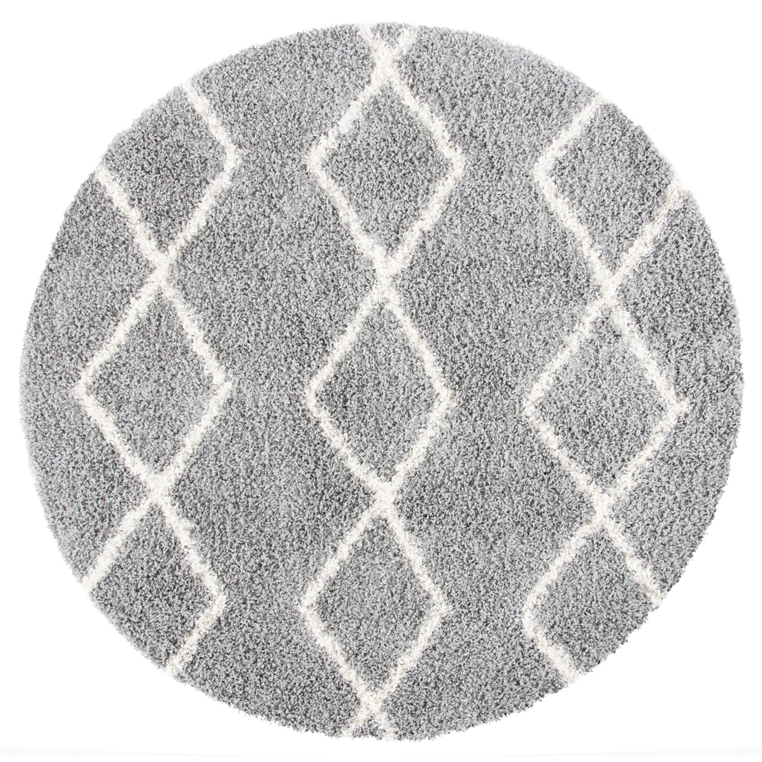 SAFAVIEH Venus Shag Collection VNS682J Grey/Ivory Rug Image 4