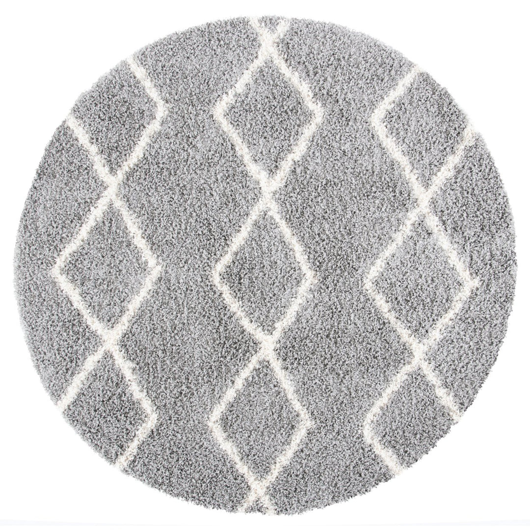 SAFAVIEH Venus Shag Collection VNS682J Grey/Ivory Rug Image 1