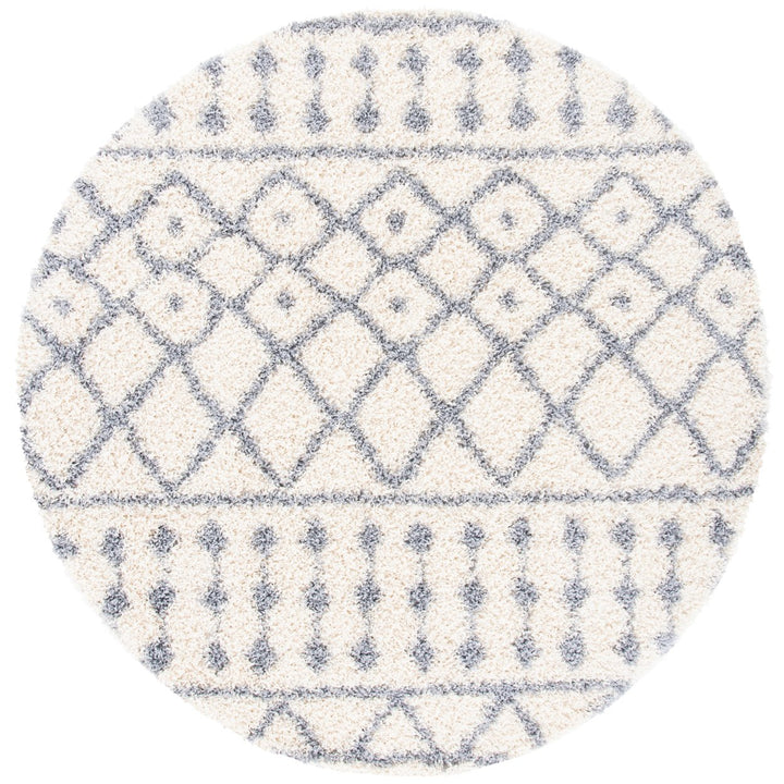 SAFAVIEH Venus Shag Collection VNS684A Ivory/Grey Rug Image 1