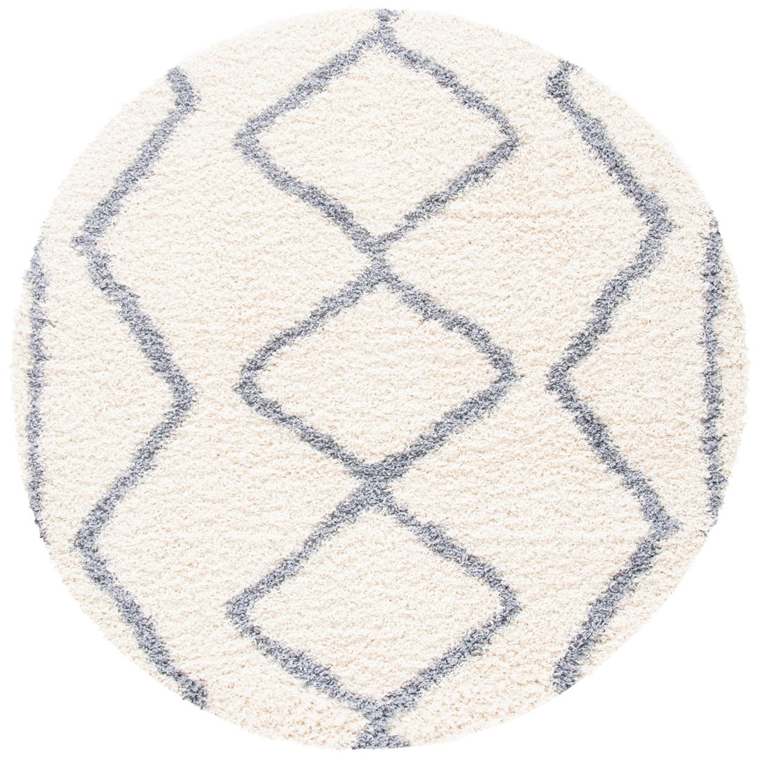 SAFAVIEH Venus Shag Collection VNS685A Ivory/Grey Rug Image 1