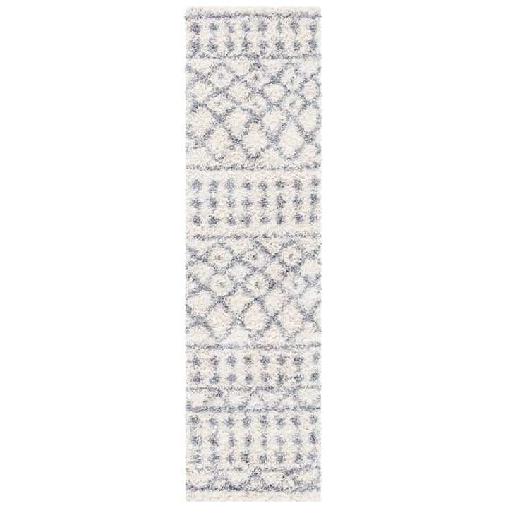 SAFAVIEH Venus Shag Collection VNS684A Ivory/Grey Rug Image 1