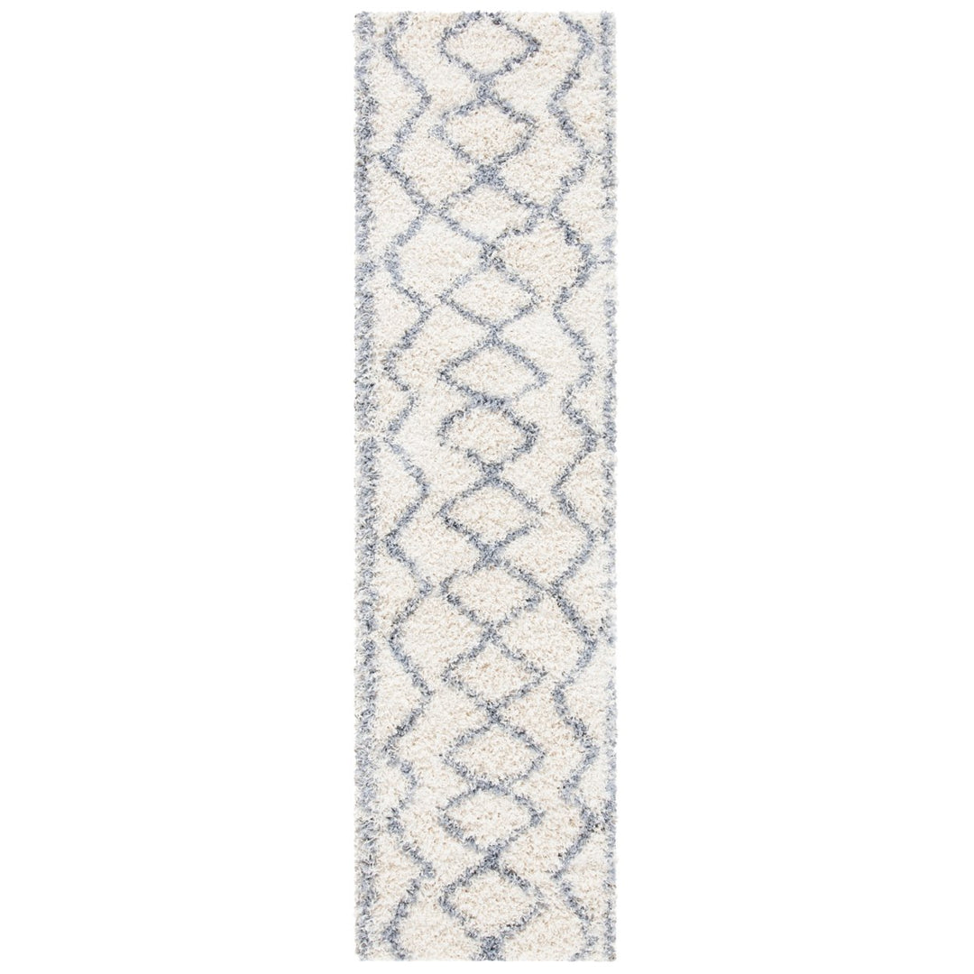 SAFAVIEH Venus Shag Collection VNS685A Ivory/Grey Rug Image 1