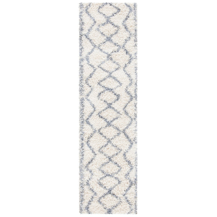 SAFAVIEH Venus Shag Collection VNS685A Ivory/Grey Rug Image 1