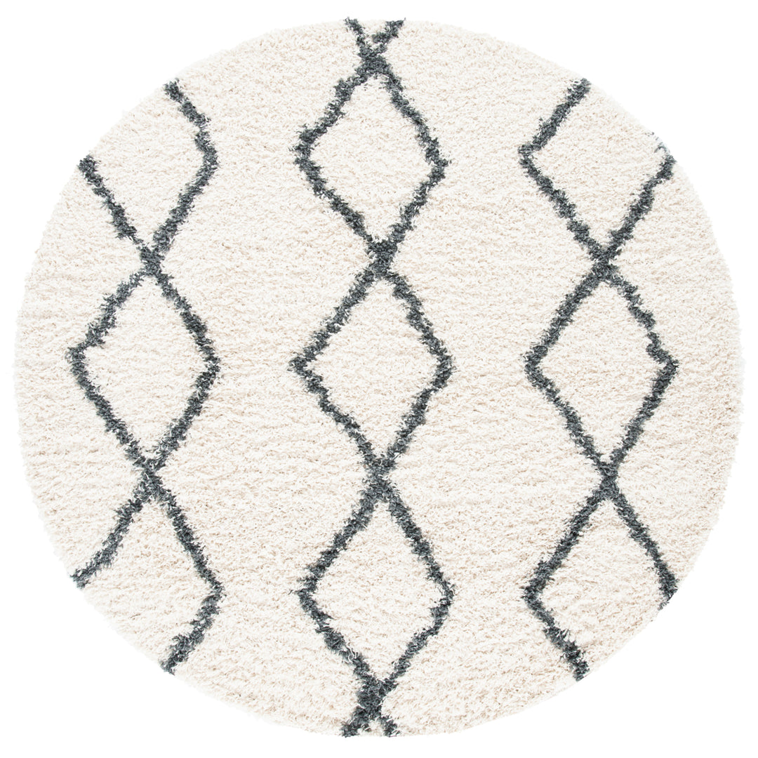 SAFAVIEH Venus Shag VNS682B Ivory / Dark Grey Rug Image 4