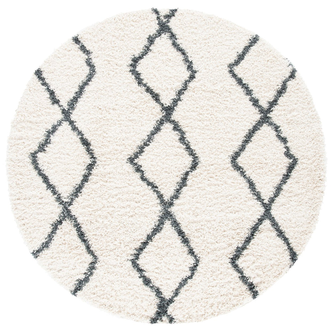 SAFAVIEH Venus Shag VNS682B Ivory / Dark Grey Rug Image 1