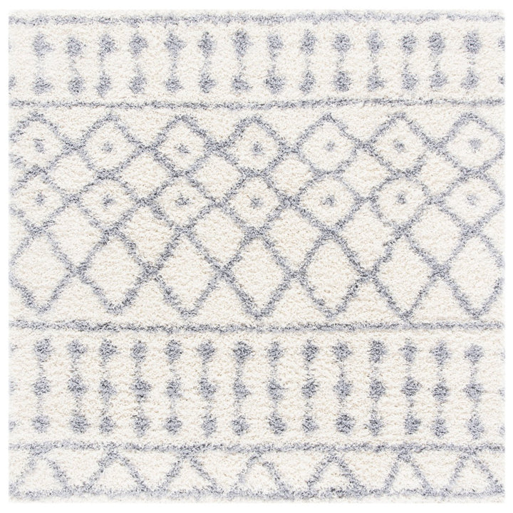 SAFAVIEH Venus Shag Collection VNS684A Ivory/Grey Rug Image 6