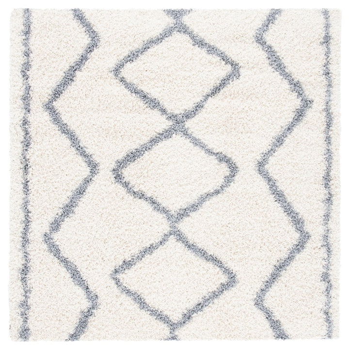 SAFAVIEH Venus Shag Collection VNS685A Ivory/Grey Rug Image 1