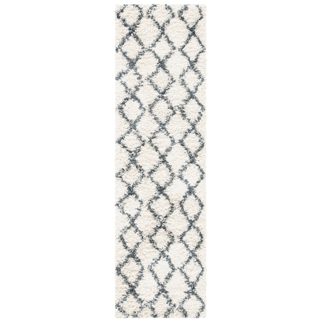 SAFAVIEH Venus Shag VNS682B Ivory / Dark Grey Rug Image 1