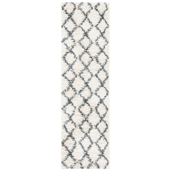 SAFAVIEH Venus Shag VNS682B Ivory / Dark Grey Rug Image 1