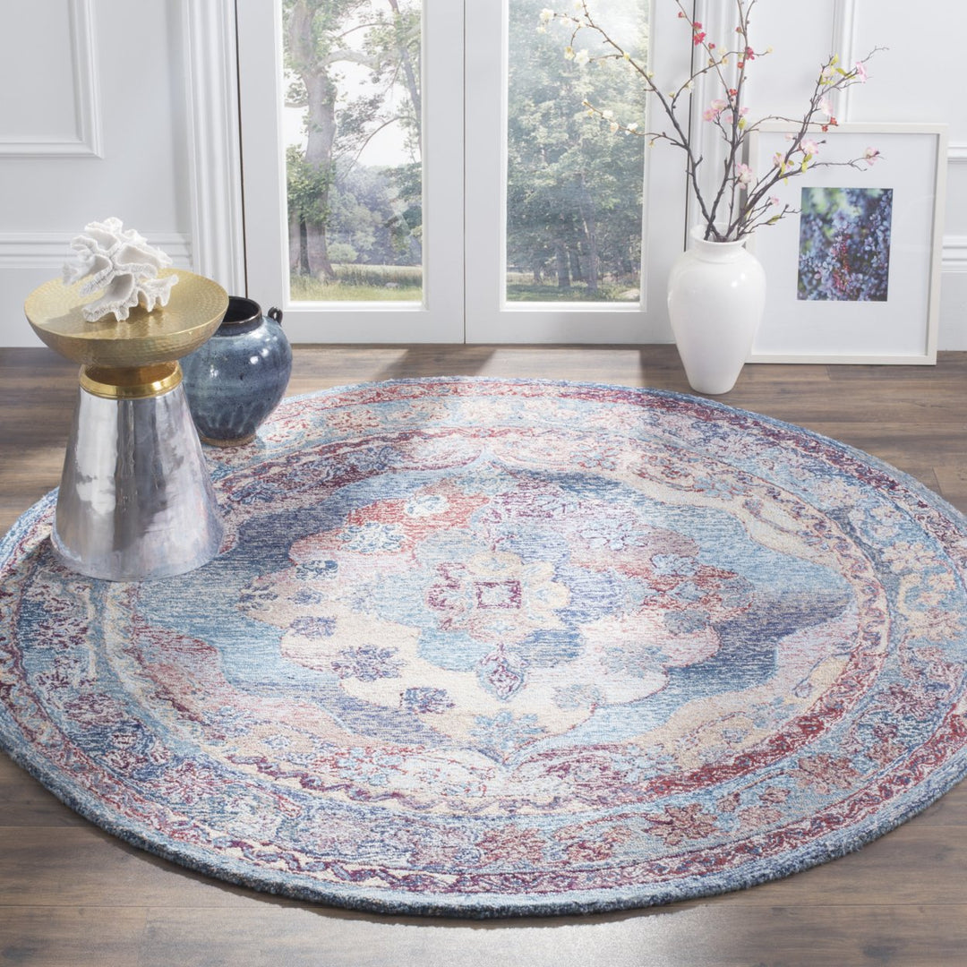 SAFAVIEH Vintage Oushak VOS740A Handmade Blue Rug Image 2