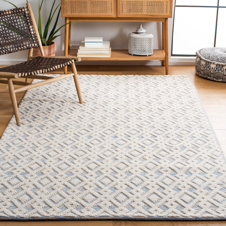 SAFAVIEH Vermont VRM102M Handwoven Ivory / Blue Rug Image 1