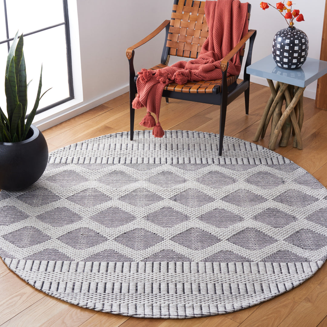 SAFAVIEH Vermont VRM152F Handwoven Grey / Ivory Rug Image 2