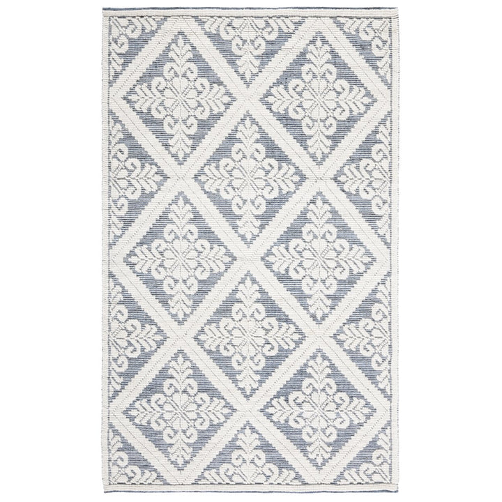 SAFAVIEH Vermont VRM306M Handwoven Ivory / Blue Rug Image 1