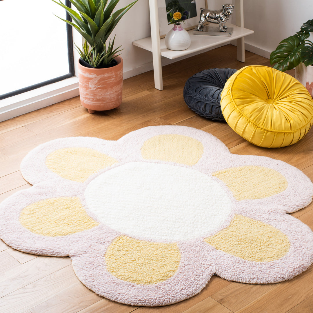 SAFAVIEH Vermont Collection VRM475D Gold / Light Pink Rug Image 2