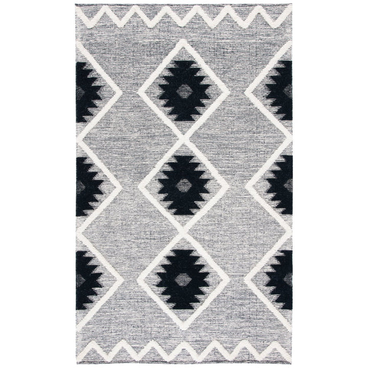 SAFAVIEH Vermont Collection VRM602H Black / Ivory Rug Image 1