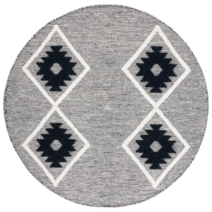 SAFAVIEH Vermont Collection VRM602H Black / Ivory Rug Image 1