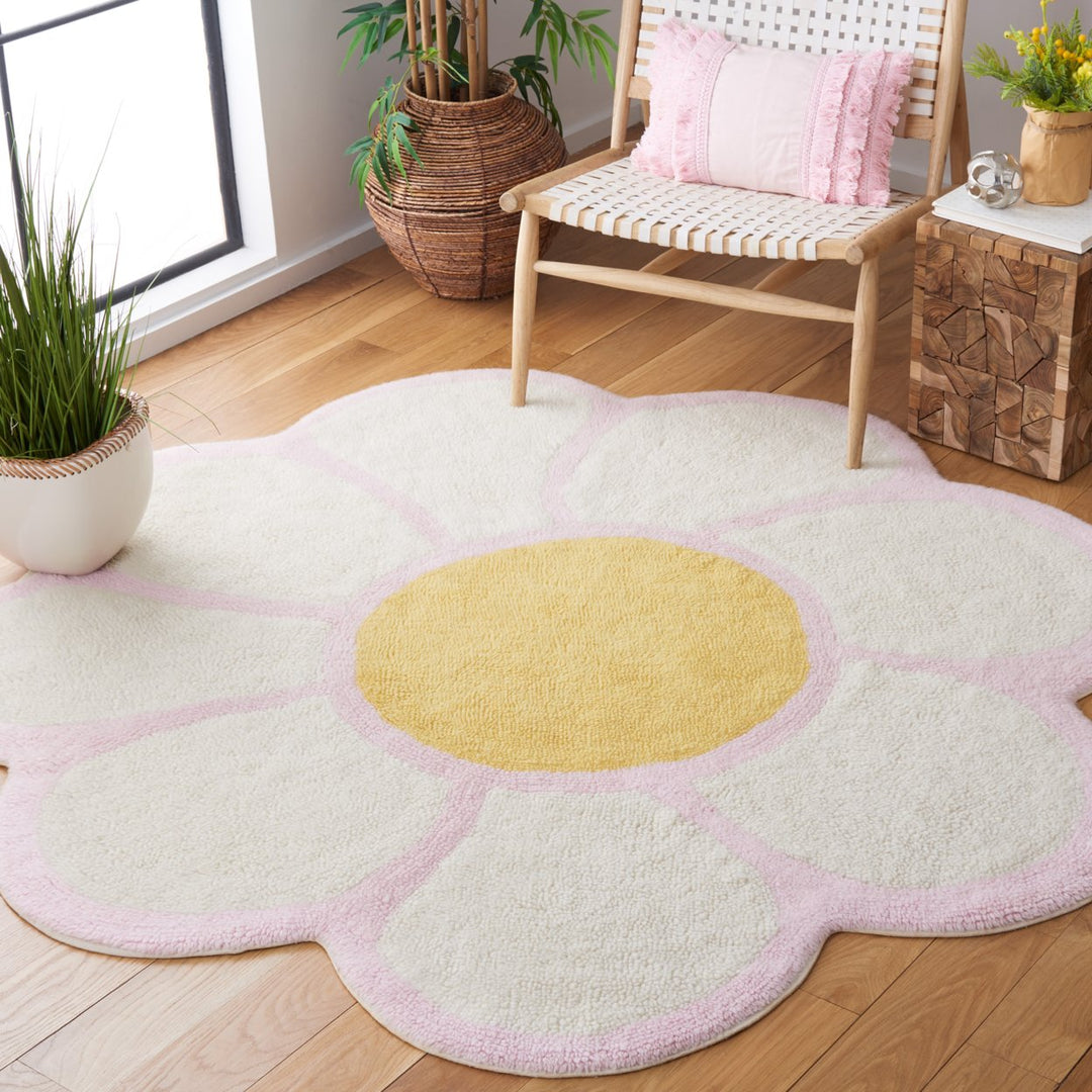 SAFAVIEH Vermont Collection VRM476A Ivory/Light Pink Rug Image 2