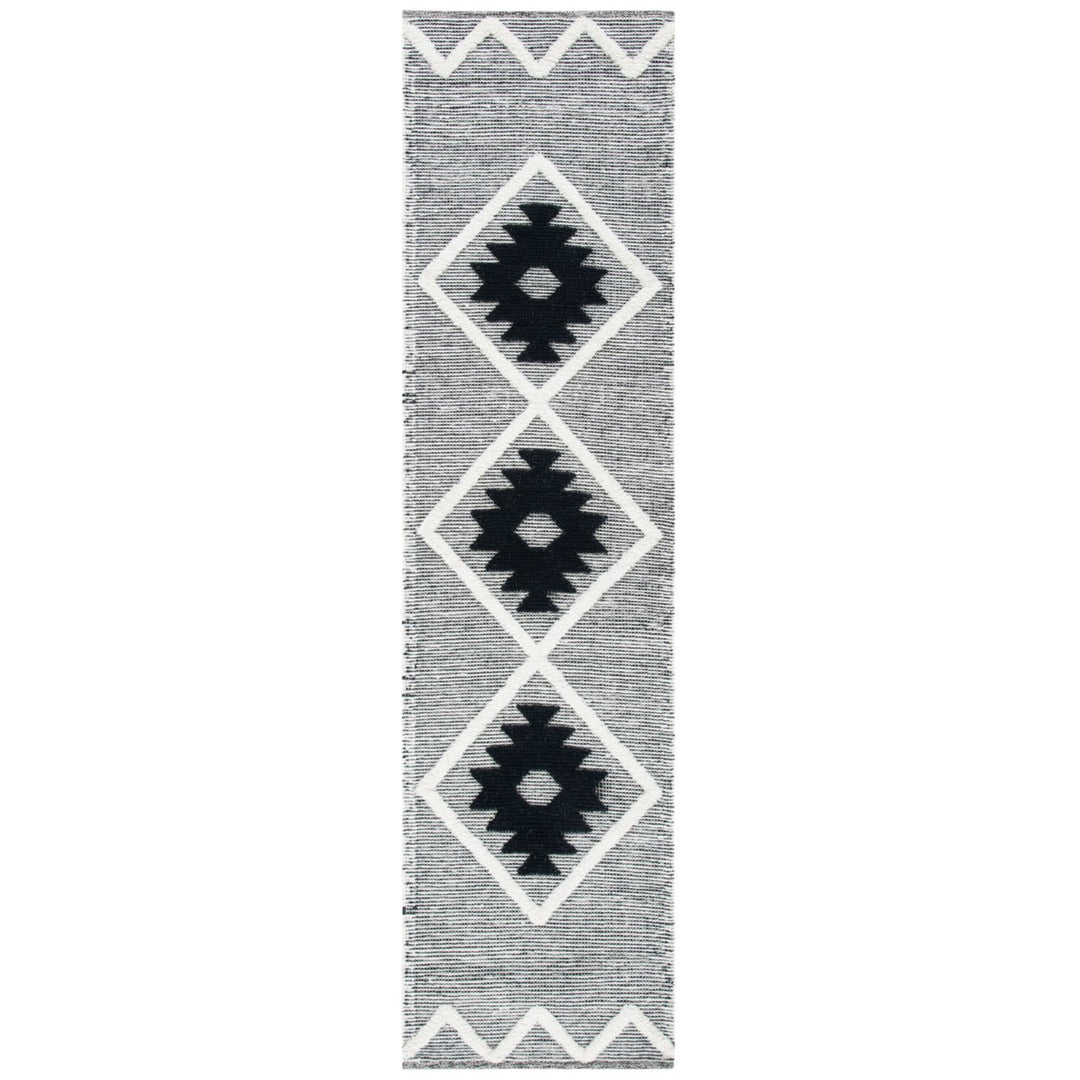 SAFAVIEH Vermont Collection VRM602H Black / Ivory Rug Image 1