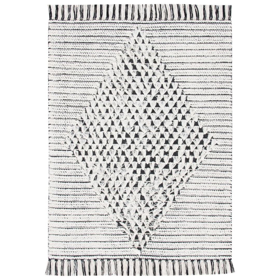 SAFAVIEH Vermont VRM502A Handwoven Ivory / Black Rug Image 1