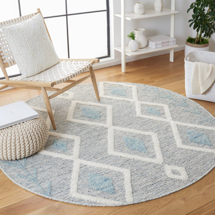 SAFAVIEH Vermont Collection VRM603M Blue / Ivory Rug Image 2