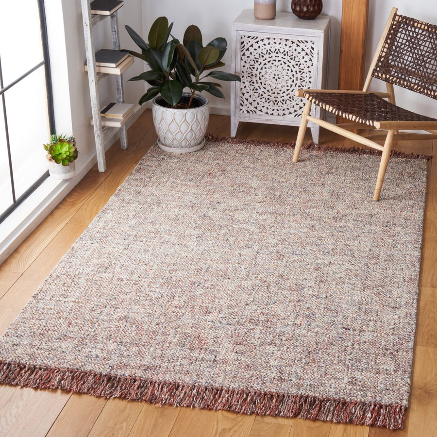 SAFAVIEH Vermont VRM701P Handmade Grey / Rust Rug Image 1