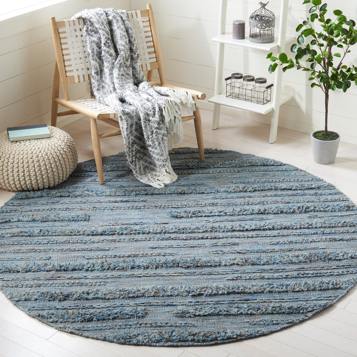 SAFAVIEH Vermont VRM901L Handwoven Grey / Blue Rug Image 2