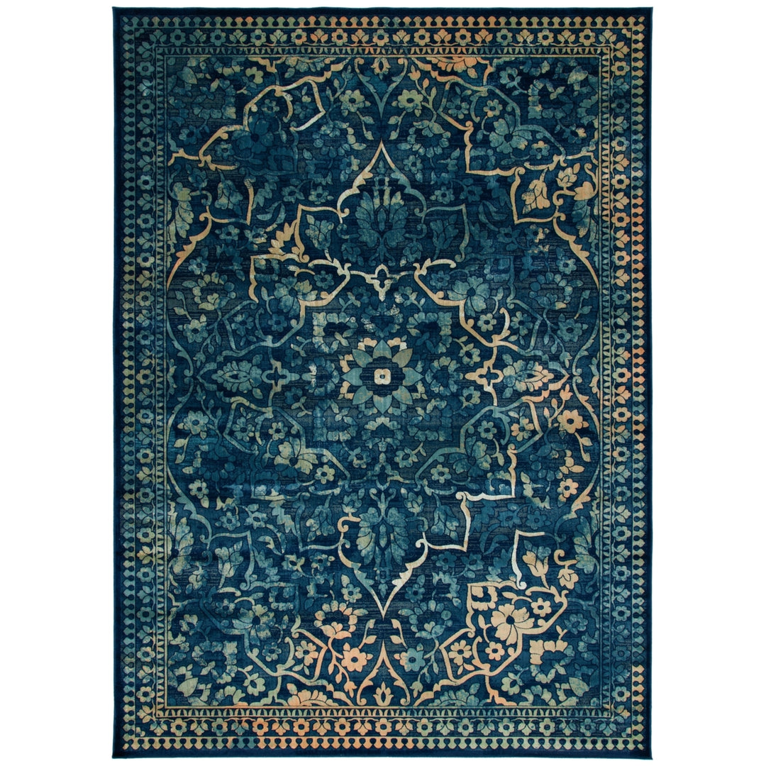 SAFAVIEH Vintage VTG175-2333 Blue / Yellow Rug Image 1