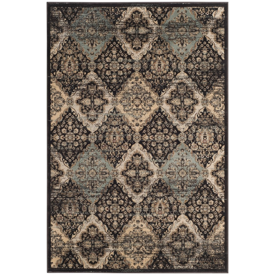 SAFAVIEH Vintage VTG572B Black / Light Blue Rug Image 1