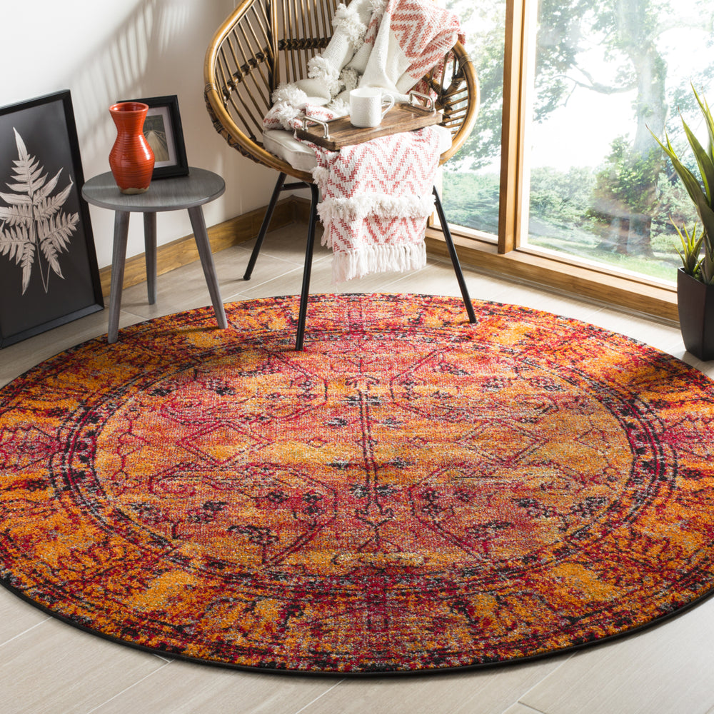 SAFAVIEH Vintage Hamadan Collection VTH216C Orange Rug Image 2