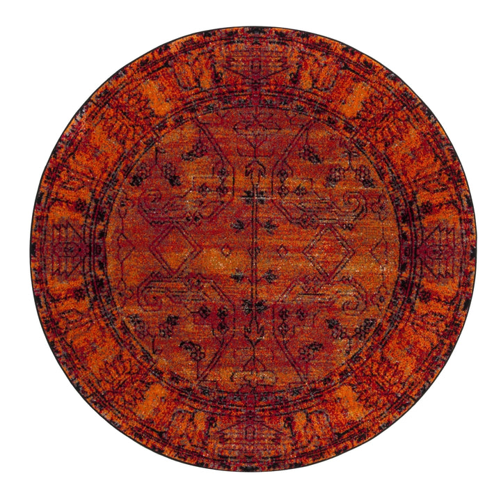 SAFAVIEH Vintage Hamadan Collection VTH216C Orange Rug Image 4